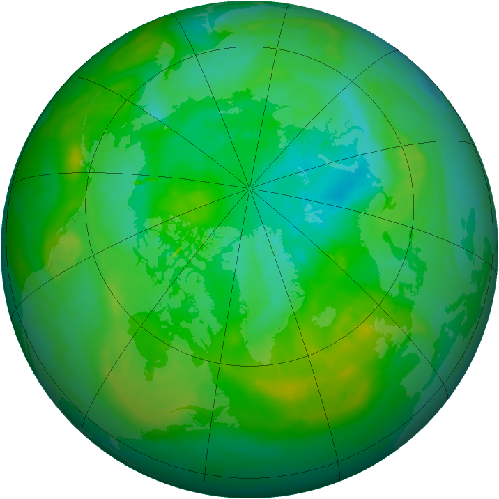 Arctic ozone map for 04 August 2015